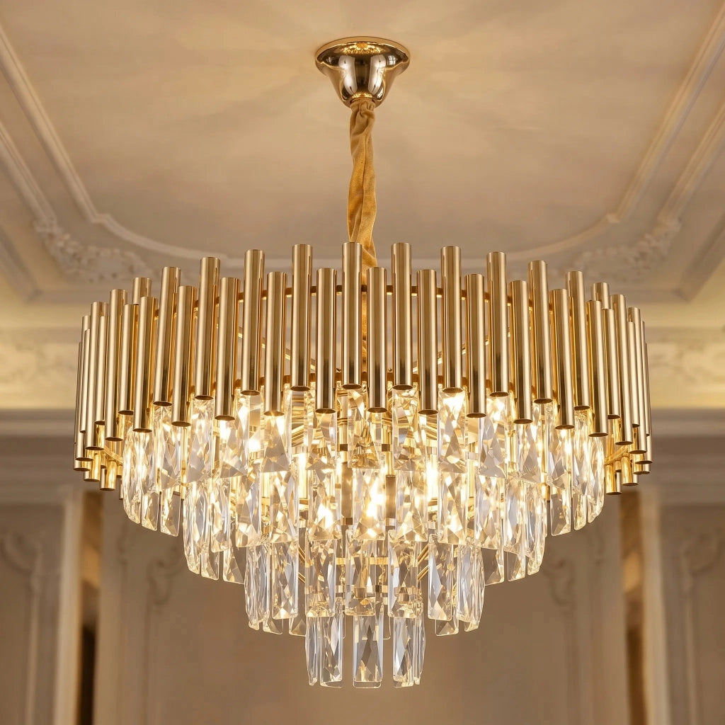 Lampada A Sospensione In Cristallo Swe103-cp Gold
