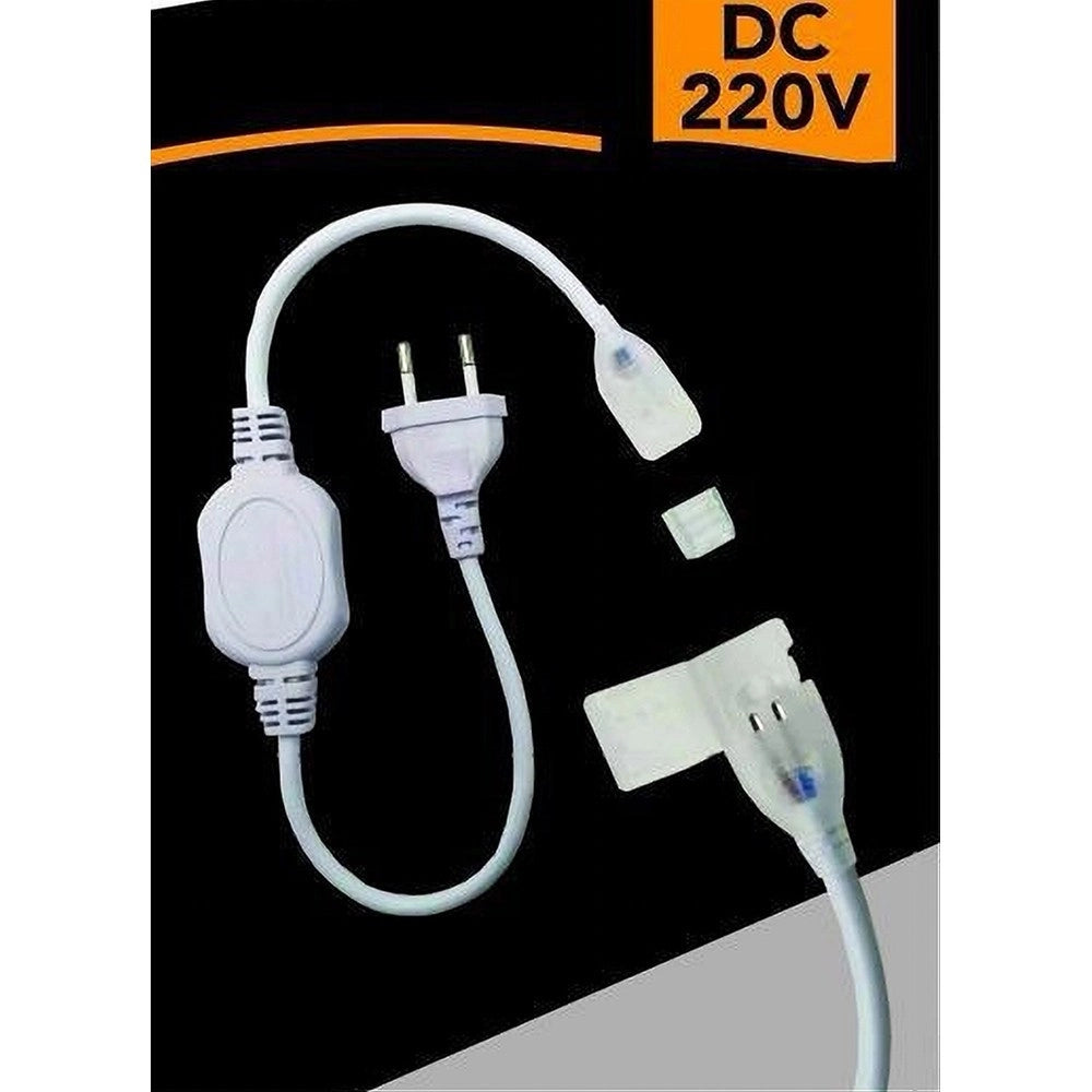 Trade Shop - Spina Per Strisce Strip Led 220v Da 16 Mm Raddrizzatore Con Presa S-16mm-220v -