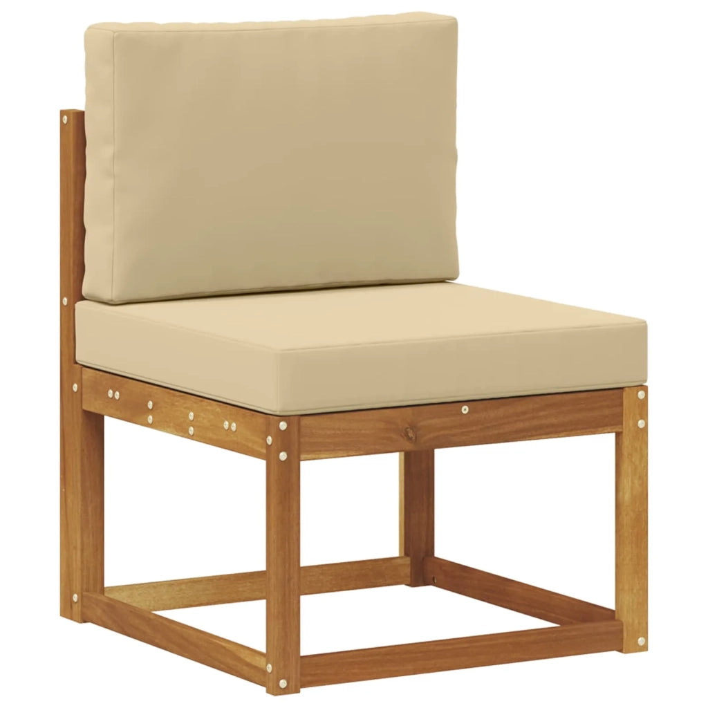 Set di divani da esterno con cuscino 7 pcs Naturale e Beige 3366056