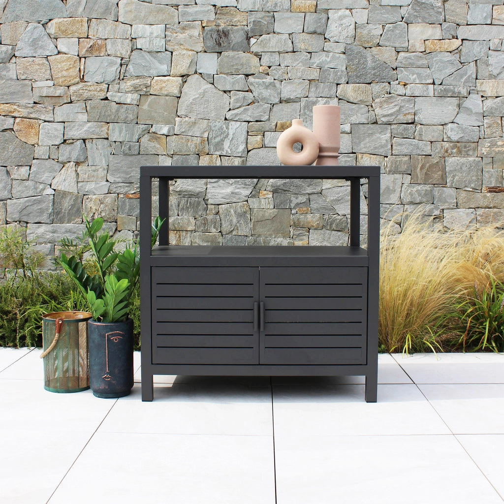 Mobiletto contenitore da giardino in alluminio - PHIL