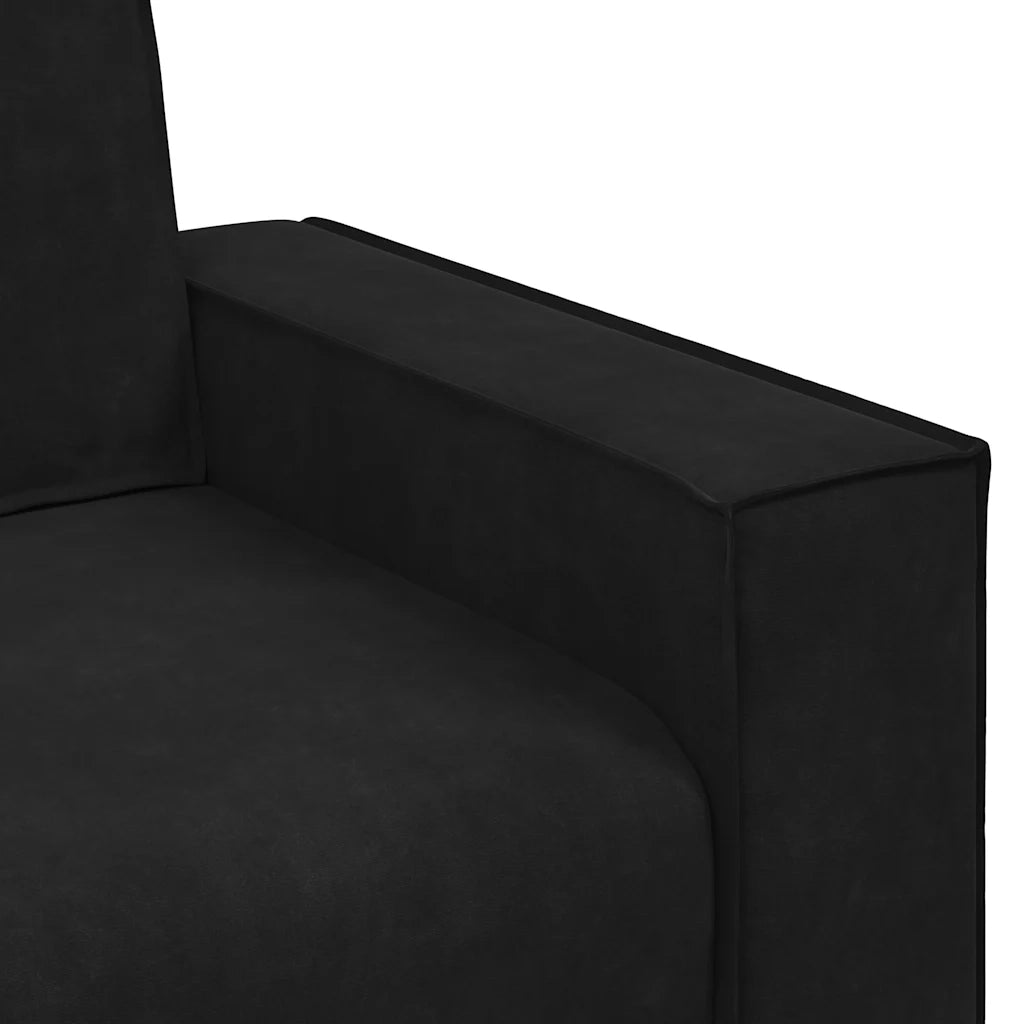 Divano a 2 Posti-Sofa 2 Posti Nero 120 cm in Velluto 313676