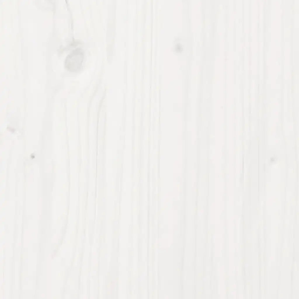 Giroletto con Cassetti Bianco 100x200 cm Legno Massello di Pino 3301945