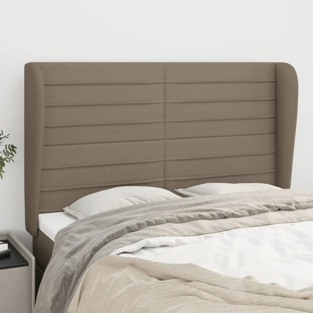 Testiera ad Orecchio-Testata con Orecchie Tortora 147 x 23 x 118/128 cm in Tessuto 735034