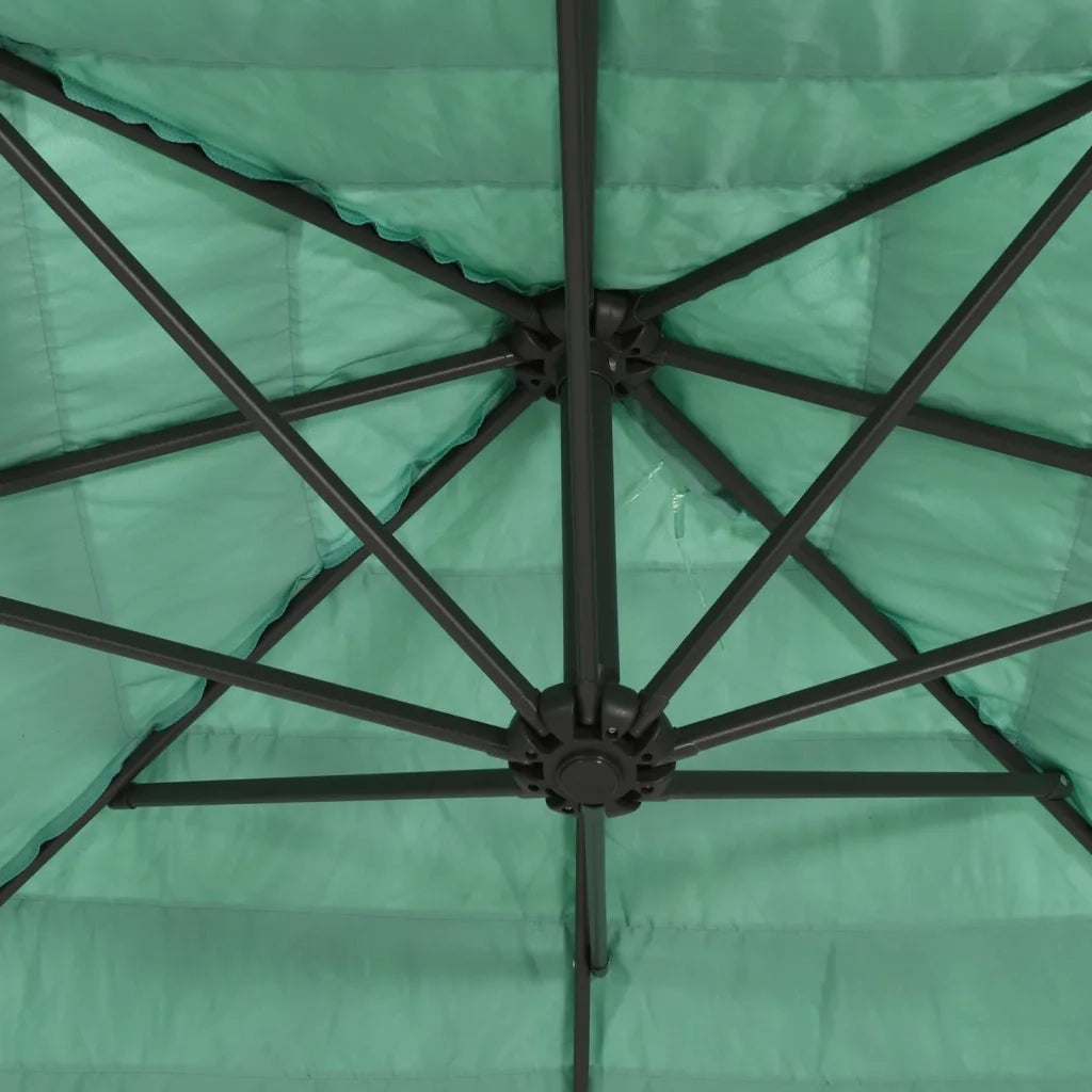 Ombrellone Giardino-Ombrello da Balcone con Palo in Acciaio Verde 300x200x250 cm