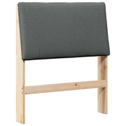 Testiera | Testata imbottita Grigio scuro 75 cm Pino massello
