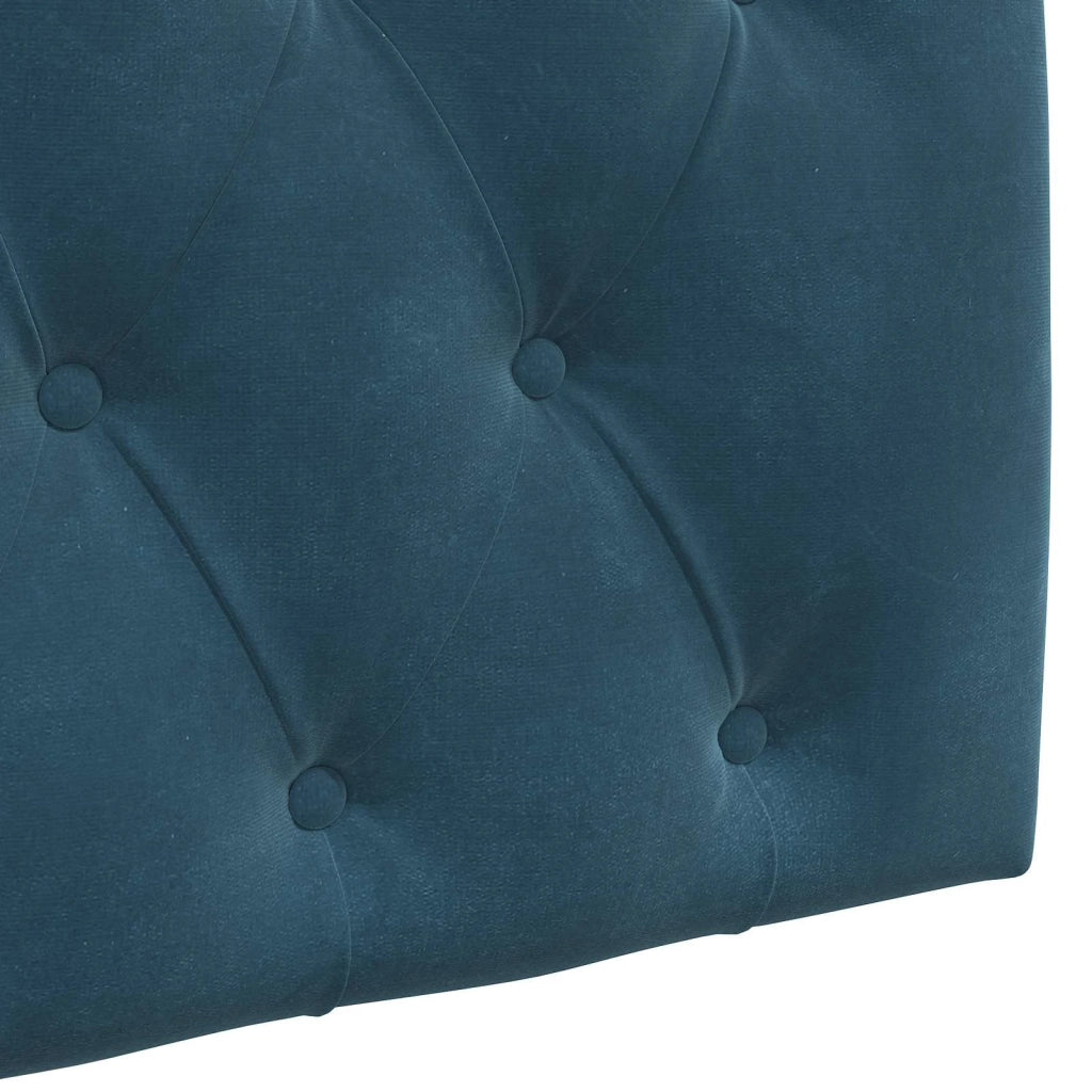Testiera | Testata sospesa Con luce LED Blu Velluto