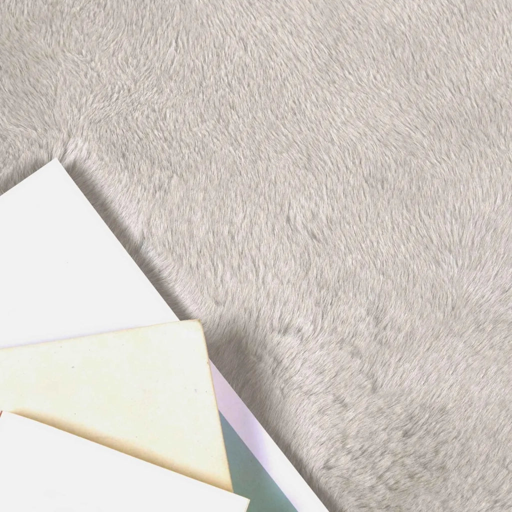 Tappeto del soggiorno | Tappeto antiscivolo in sintetica di coniglio OLITE Beige