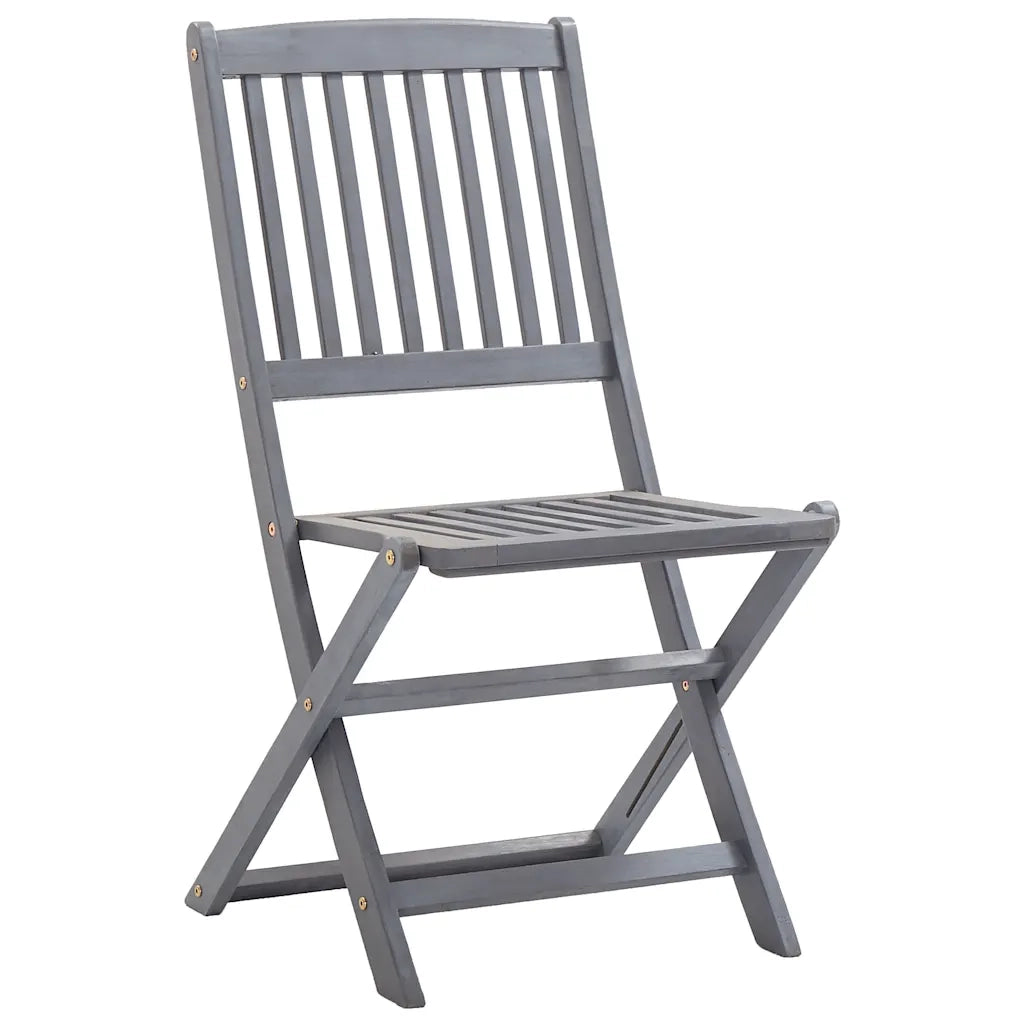 Sedie da Giardino Pieghevoli 4pz con Cuscini in Massello Acacia 3064564