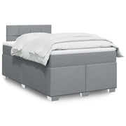 Giroletto a Molle con Materasso Grigio Chiaro 120x200cm Tessuto 3288155