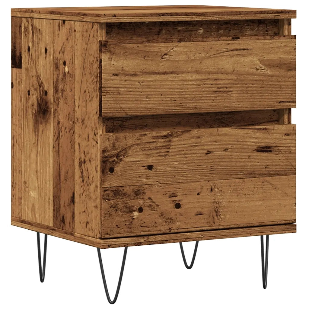 Comodino Legno Antico 40x35x50 cm in Legno Multistrato 857416