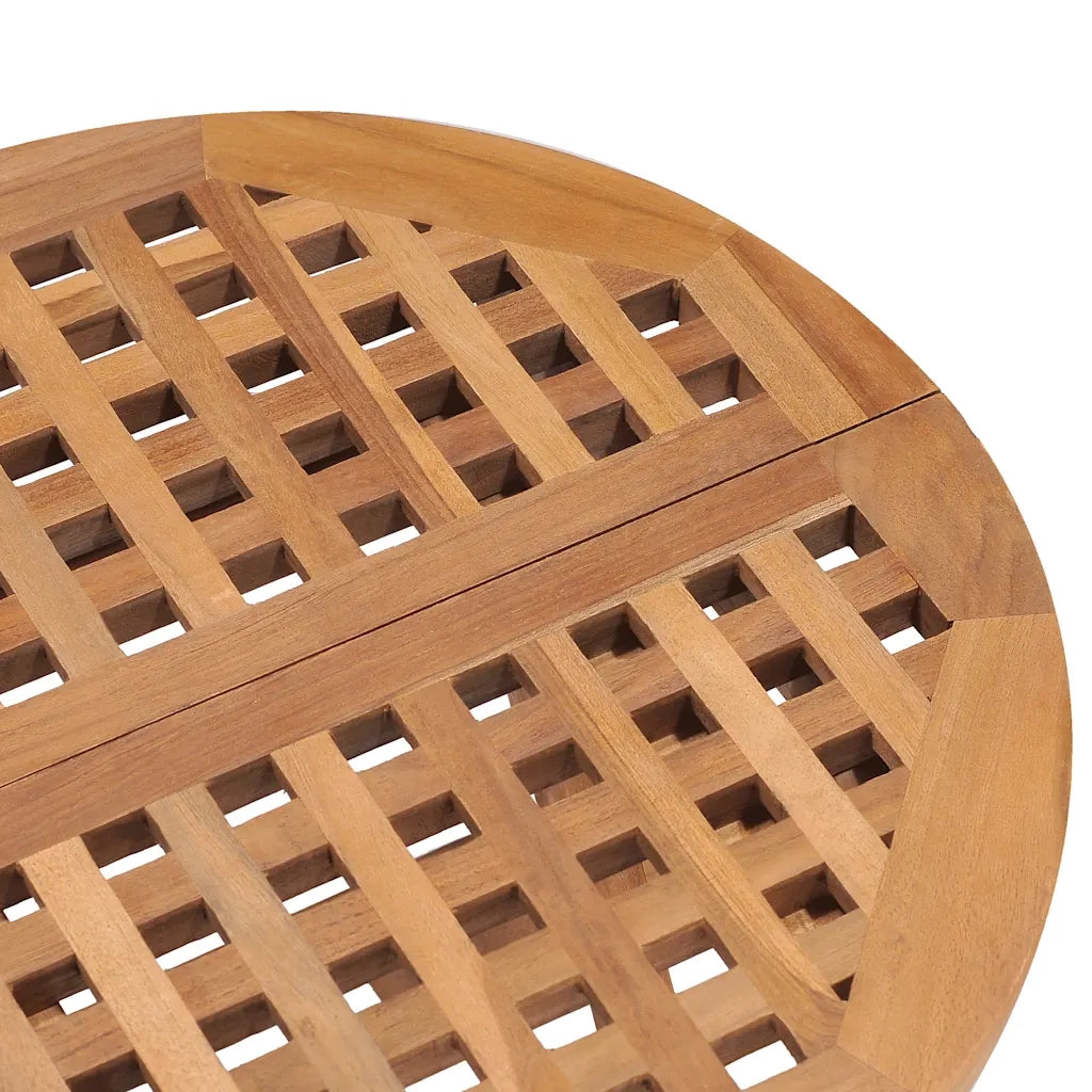 Set da Pranzo Giardino Pieghevole 3 pz | Set Salotto da Giardino Cuscino Massello di Teak