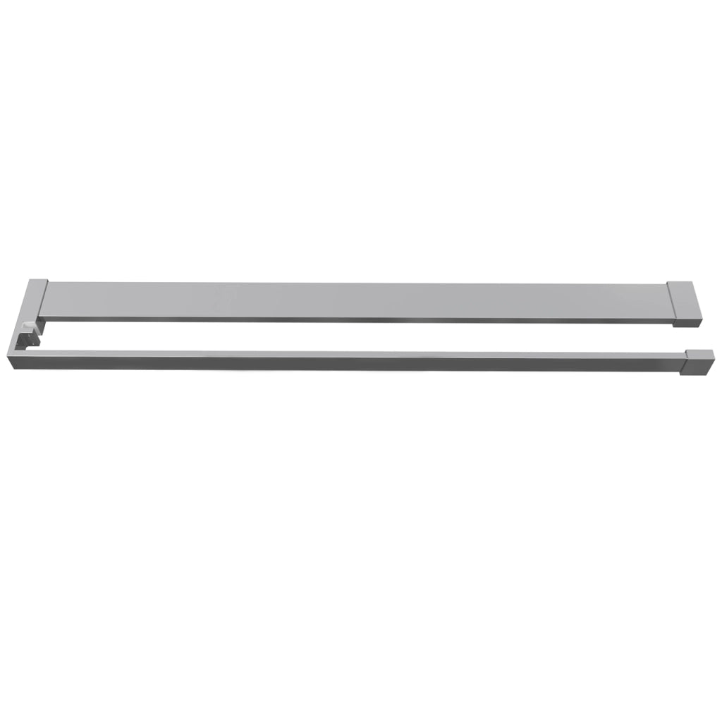Mensola Doccia per Parete Doccia Walk in 90 cm Alluminio Cromo Lucido Porta-asciugamani Adattabile Vetro da 8 mm