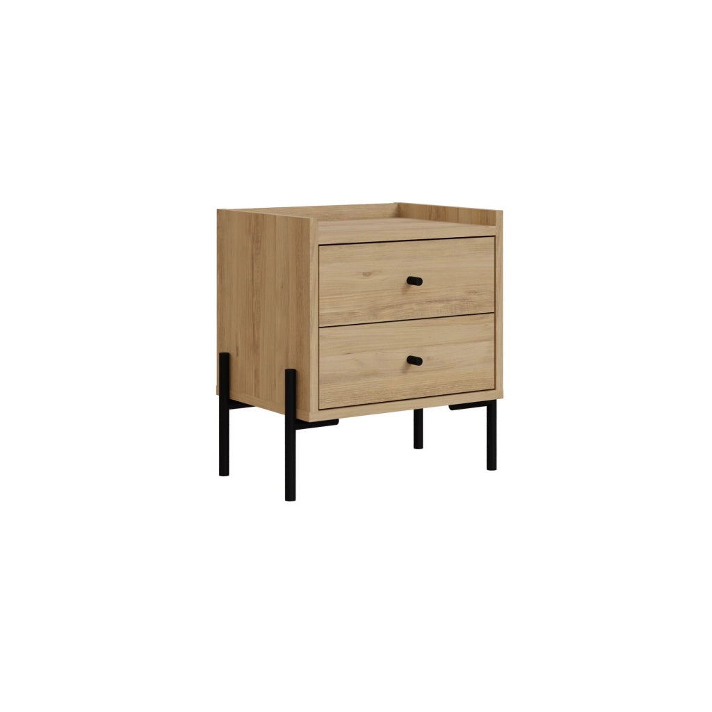 Comodino in legno "Malta" - 45 x 35 x 52 cm - Marrone chiaro