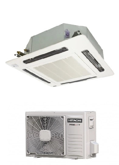 Climatizzatore Condizionatore Hitachi a Cassetta 4 Vie Inverter 50000 Btu 6 HP Serie PRIMAIRY RCI-6.0UFE1NH R-32 Wi-Fi Optional Griglia Esclusa