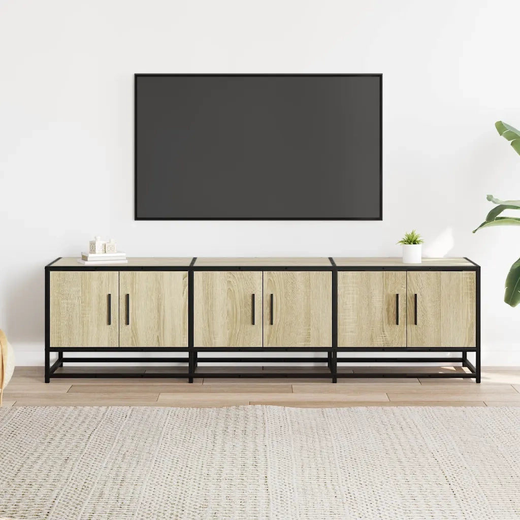 Mobile TV | Armadietto TV | Mobile Porta TV Rovere Sonoma 150x35x41 cm in Truciolato e Metallo