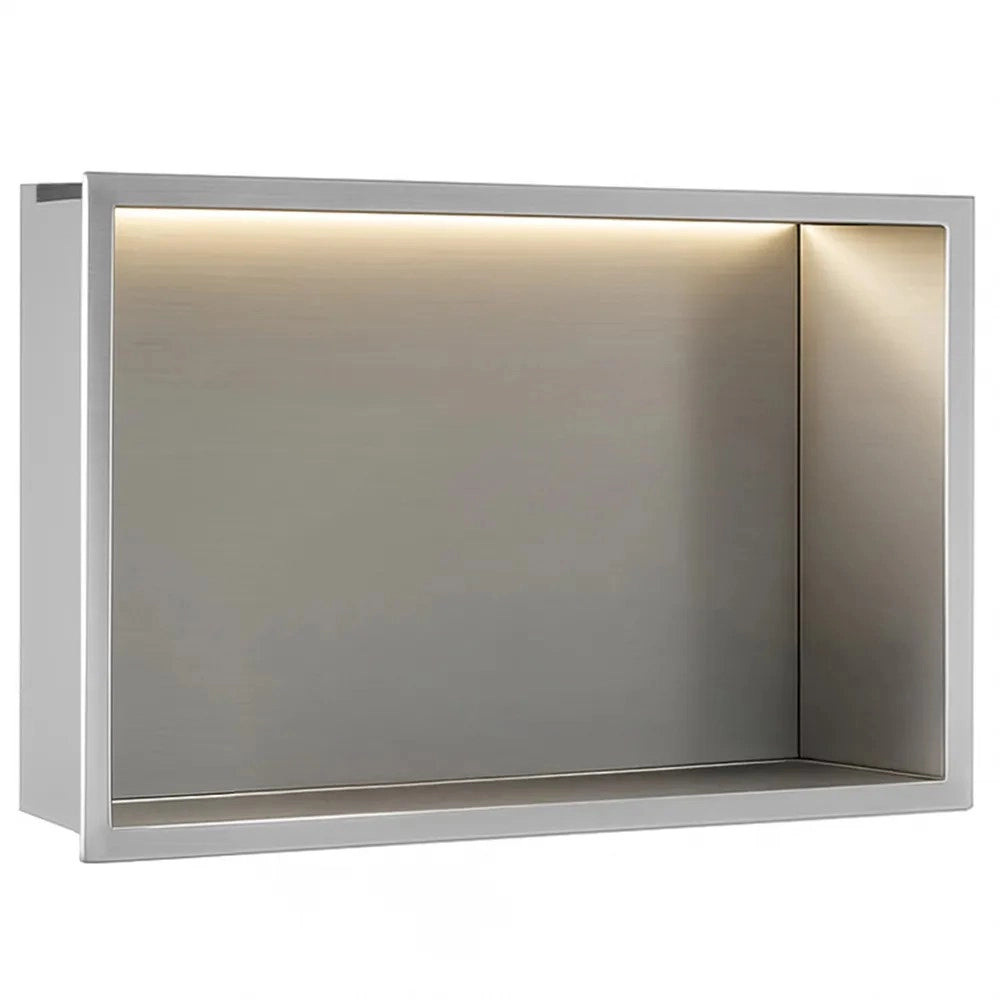 Mensola Bagno Led 30x45 Steel Brush
