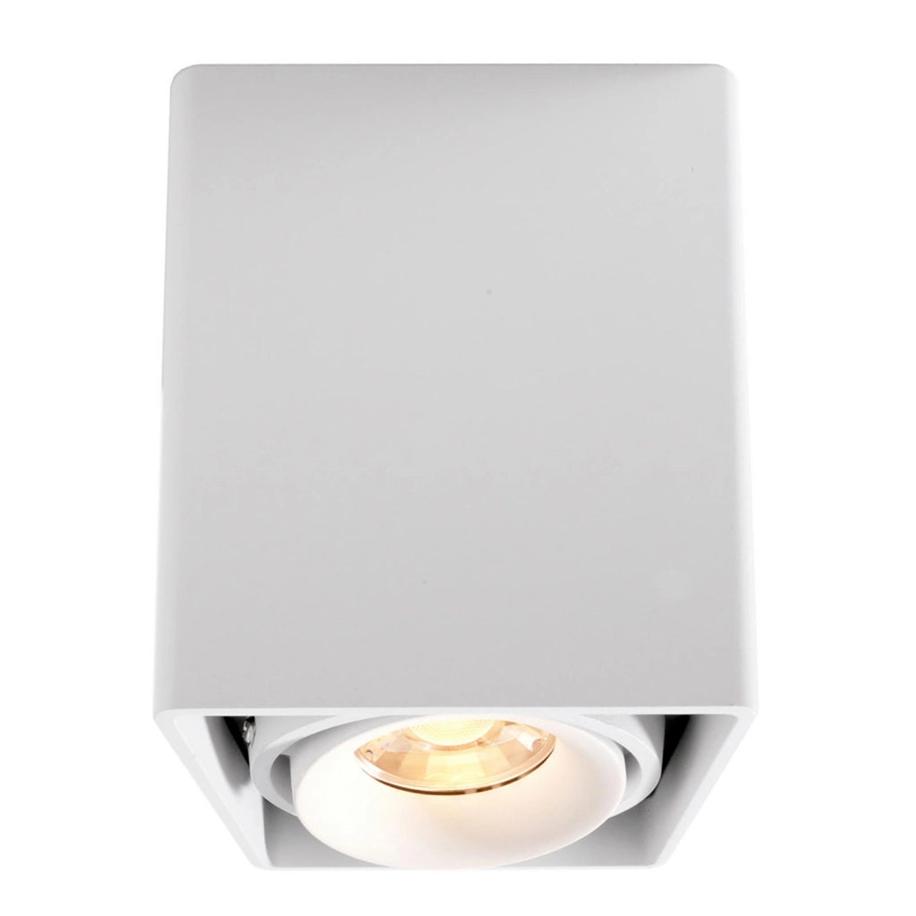 MONA Faretto moderno soffitto attacco LED 1x GU10 max 50W plafoniera luce orientabile vetrine negozio ufficio BIANCO