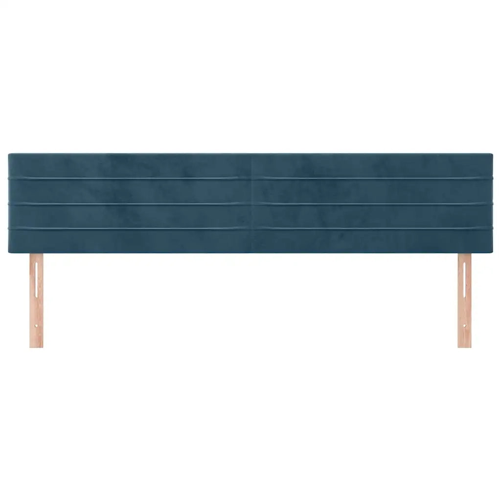 Testiera | Testata Blu Scuro 160x5x78/88 cm in Velluto