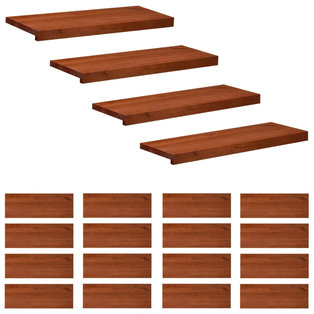 Tappeti per scale 20 pz 70 x 30 x 2 cm Marrone 3446514
