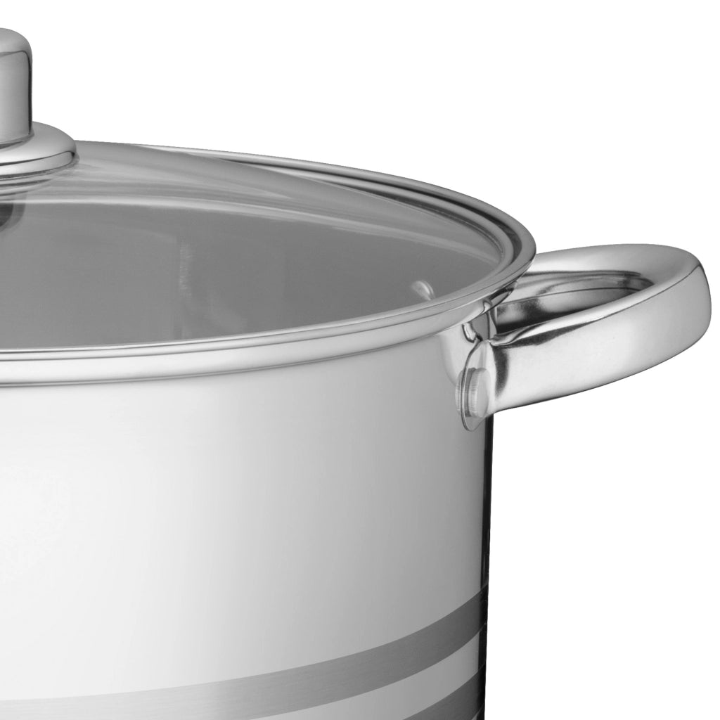 Pentola a induzione grande in acciaio inox KADAX con coperchio, gas, 26 cm, 11 l, alta