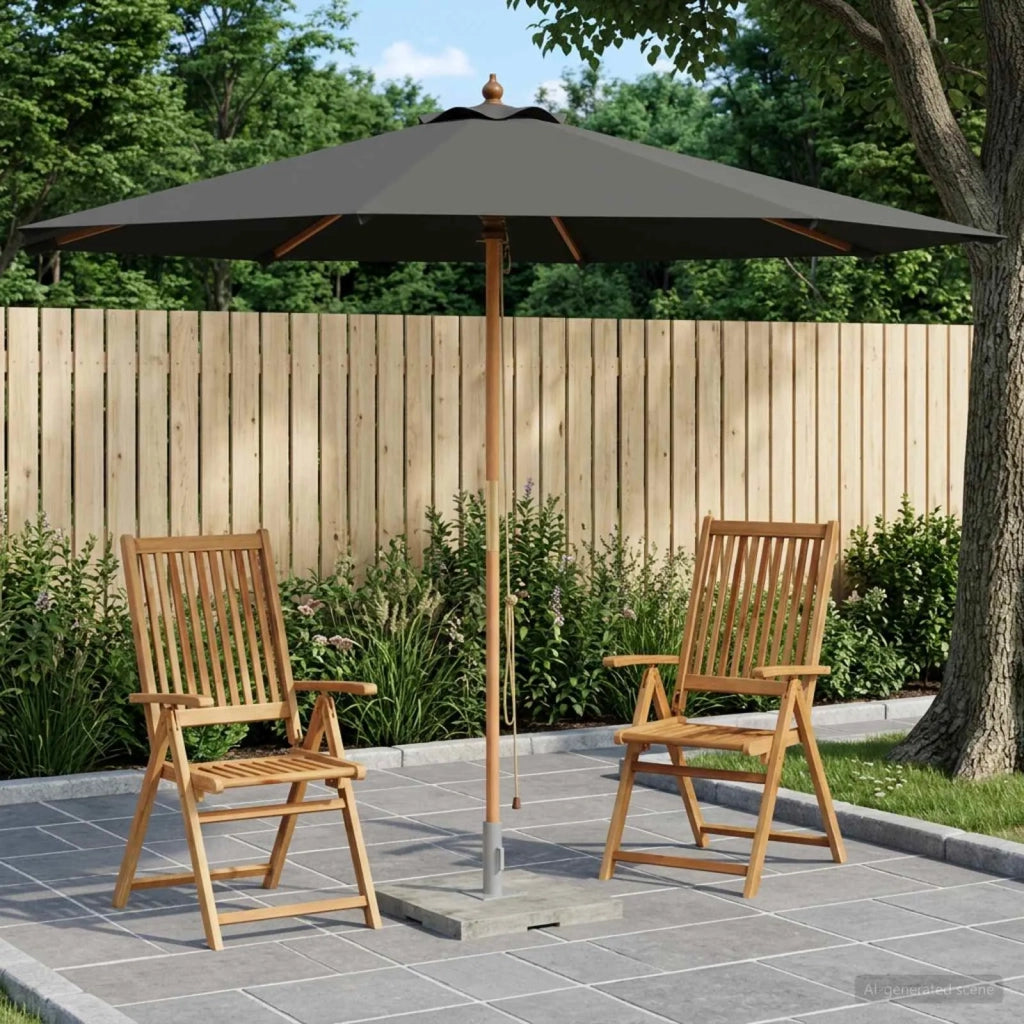 Ombrello da giardino Ø 300 x 248 cm Legno di Eucalipto Massello 42041410