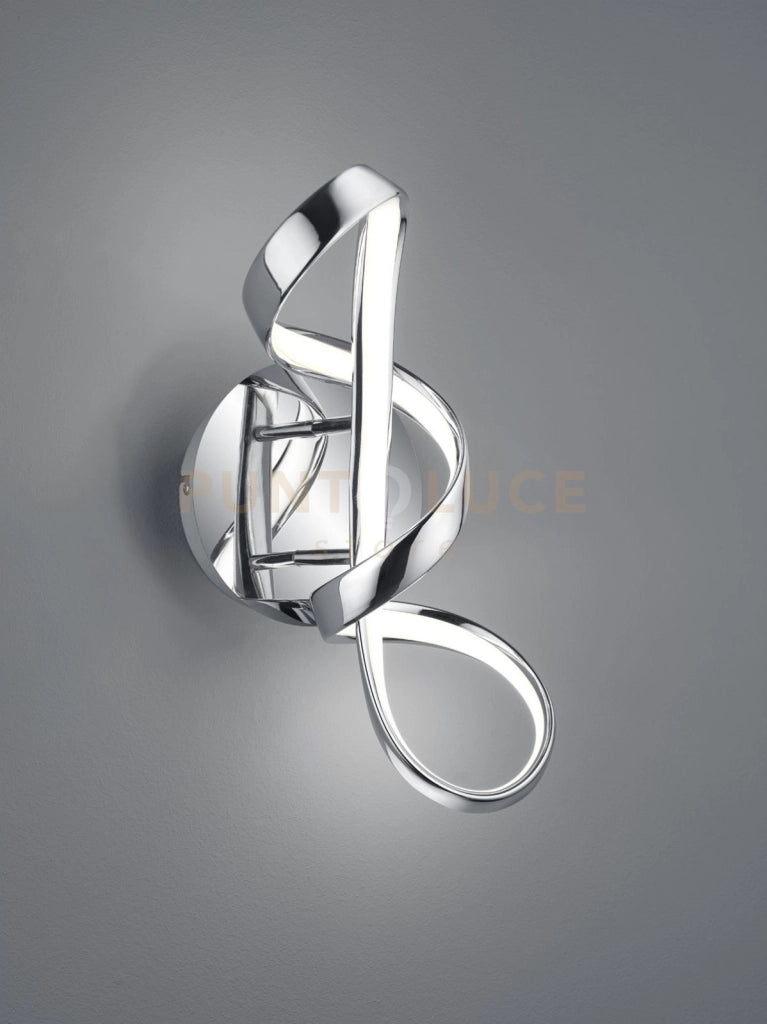 PERUGIA APPLIQUE LED 18W 2400lm, 4000K CROMO CON DIMMERAZIONE AD INTERRUTTORE H.40CM
