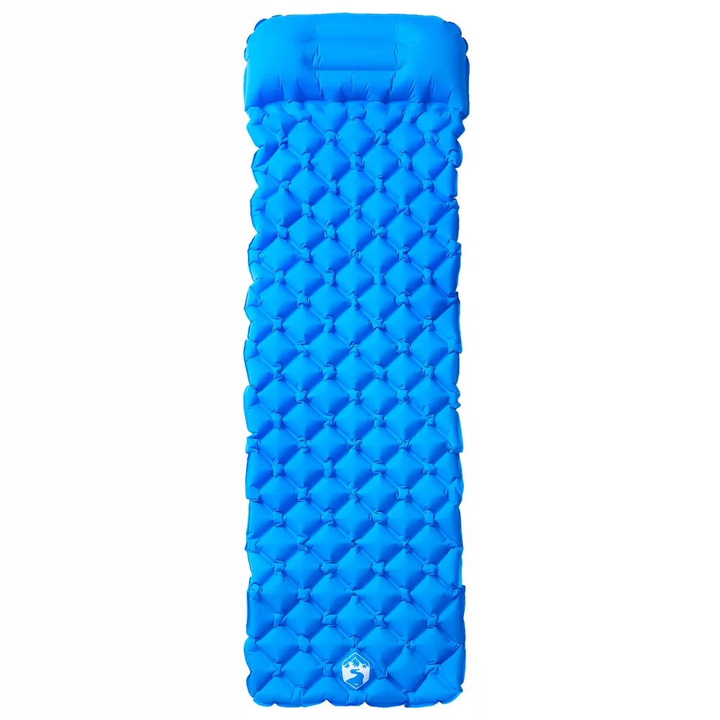 Materasso da Campeggio Gonfiabile con Cuscino 1 Persona Blu CFW5374054
