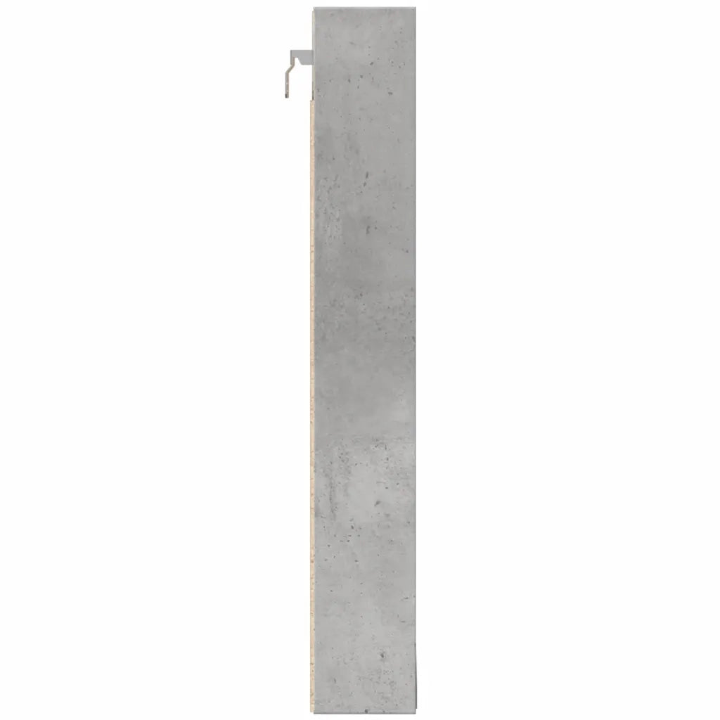Armadietto Vetrina Grigio Cemento 100x8,5x58 cm Multistrato 847943