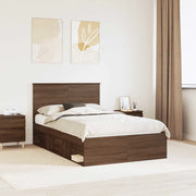 Struttura del letto Rovere Marrone 120 x 190 cm Pino massello 3411043