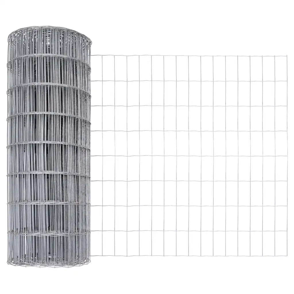 Recinzione da Giardino | Recinzione con Posto Argento 0,6 x 25 m Acciaio