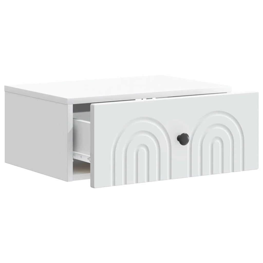 Set di 2 Comodini | Armadio da Notte | Mobiletto da notte a muro Bianco 49 x 34,5 x 20 cm