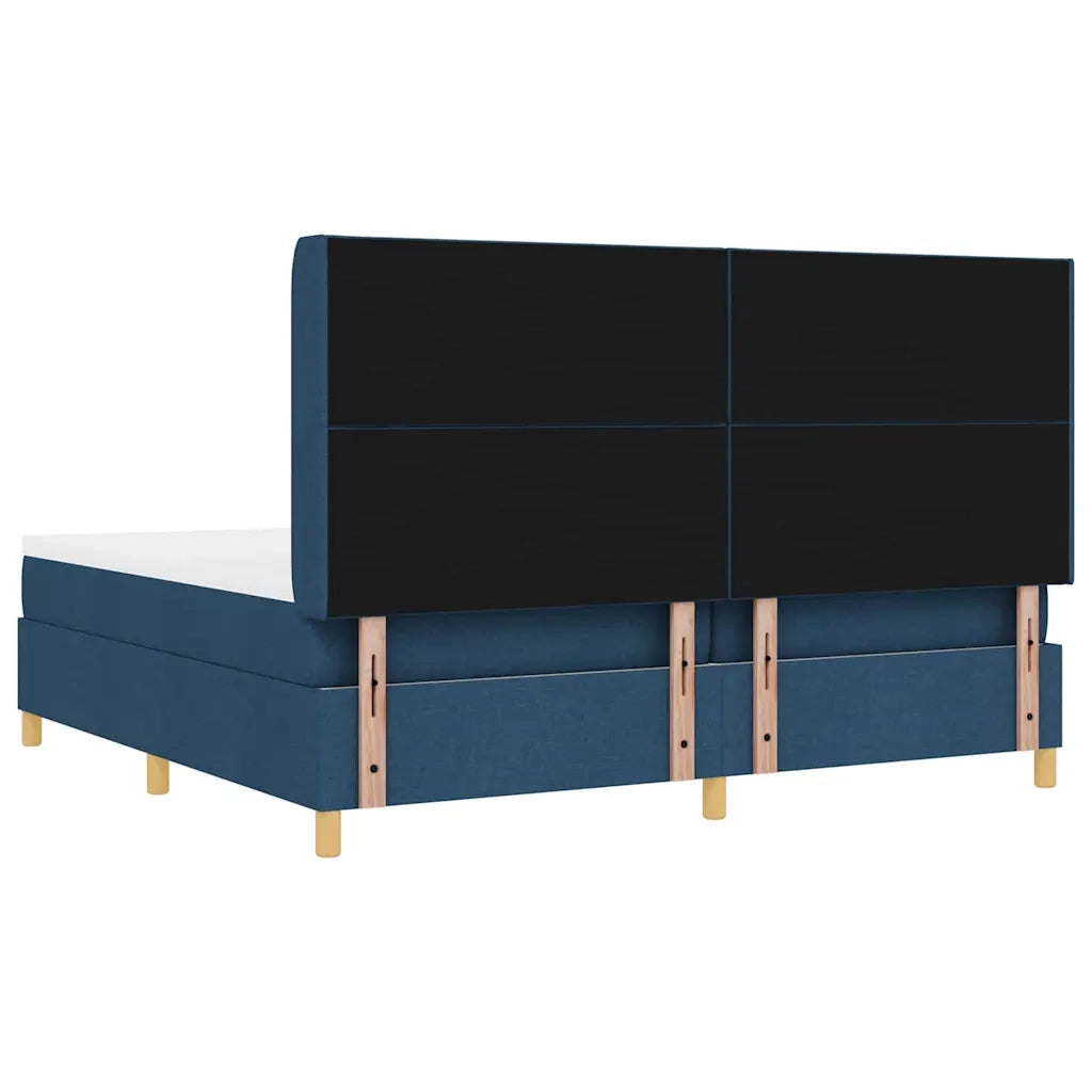 Letto a molle con materasso con led Blu 200 x 200 cm Tessuto 3343783