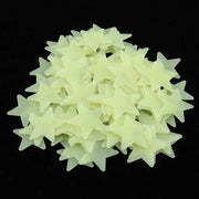 Decorazione per Camera da Bambino - Sticker a Luce emettente - 100 pezzi - Sticker per Parete - Decorazione Ecológica - Verde chiaro 3cm - Stelle a Luce emettente