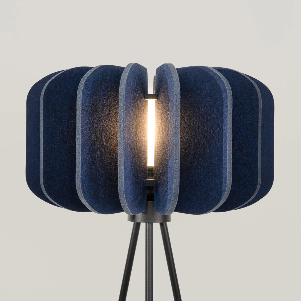 Lampada a sospensione e da terra moderna MULA con paralume in feltro, 45 cm, struttura nera