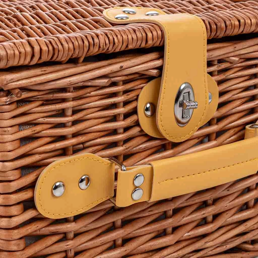 Cestino da picnic per 2 persone, marrone, 30x30x20h cm