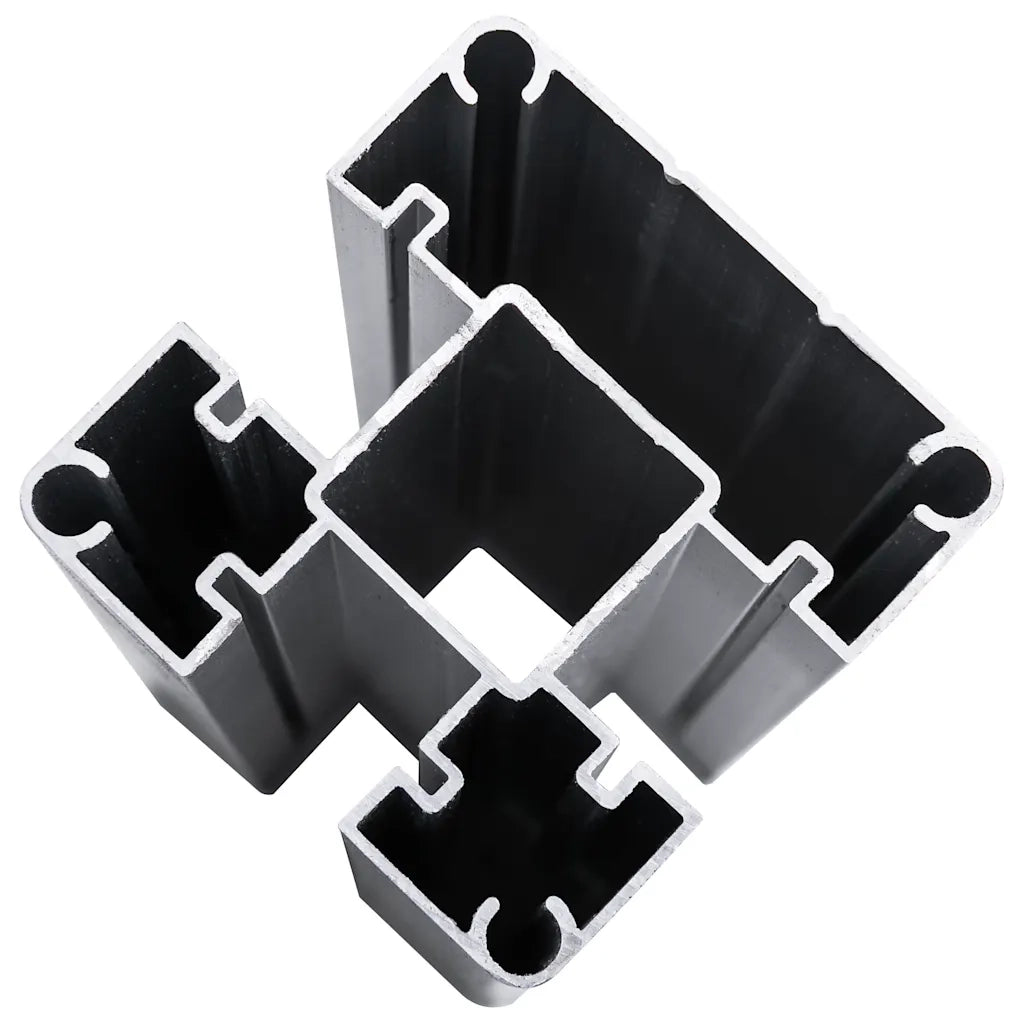 Pannello di recinzione | Recinzione da Giardino in WPC 175x186 cm Nero