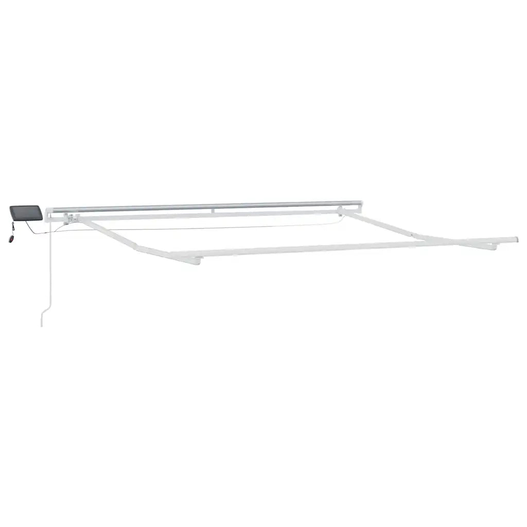 Tenda da Sole | Tenda Retrattile Manuale con LED 300x250cm Marrone