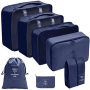 Set di organizzatori per valigia 7 pezzi - Organizzatore di valigia compressibile - Sacchi di stoccaggio idrorepellenti - Sacchi di stoccaggio per articoli personali - Tasca per cosmetici - Ideale per camping - Sacchi di stoccaggio per imballaggio