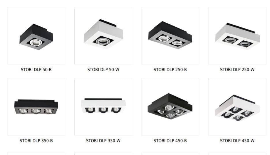 Faretto a soffitto Kanlux STOBI 2 luci nero GU10 25W