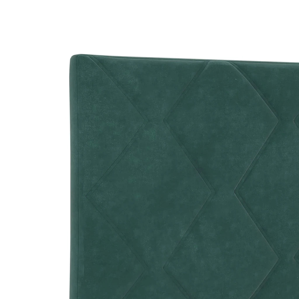 Letto a molle con testiera Verde Scuro 140 x 190 cm Velluto 3345008
