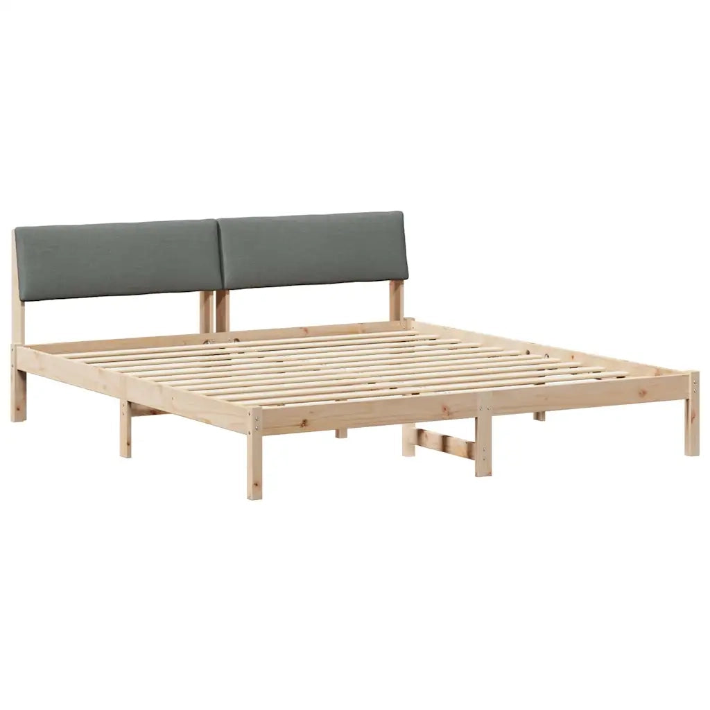 Letto matrimoniale | Letto per adulti | Struttura del Letto marrone e grigio scuro 200 x 200 cm