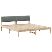 Letto matrimoniale | Letto per adulti | Struttura del Letto marrone e grigio scuro 200 x 200 cm