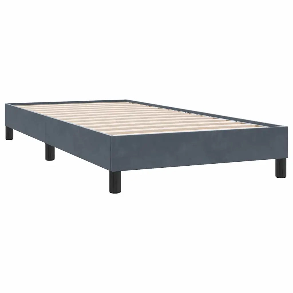 Giroletto a Molle senza Materasso-Struttura Letto Grigio Scuro 90x210cm Velluto