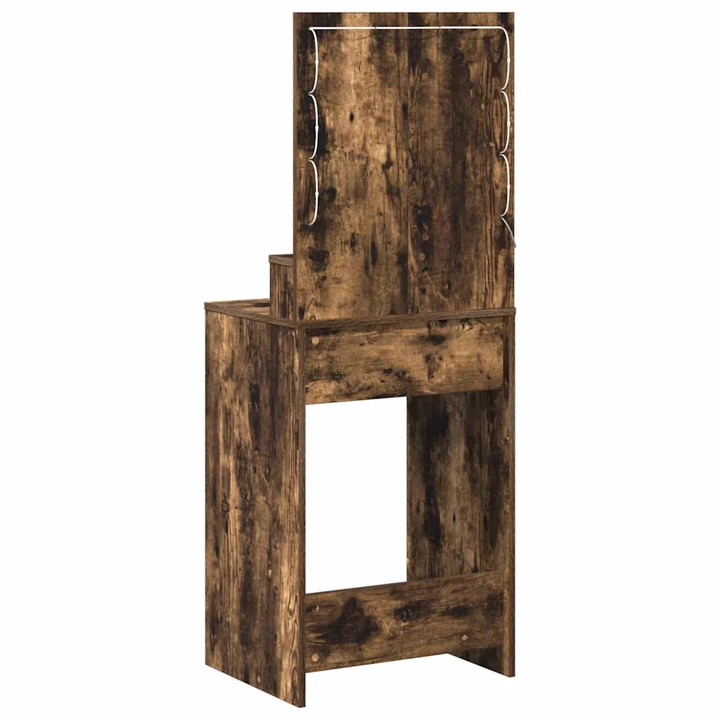 Toeletta | Tavolo da Trucco Rovere fum¨¦ 50 x 41 x 135 cm Legno multistrato