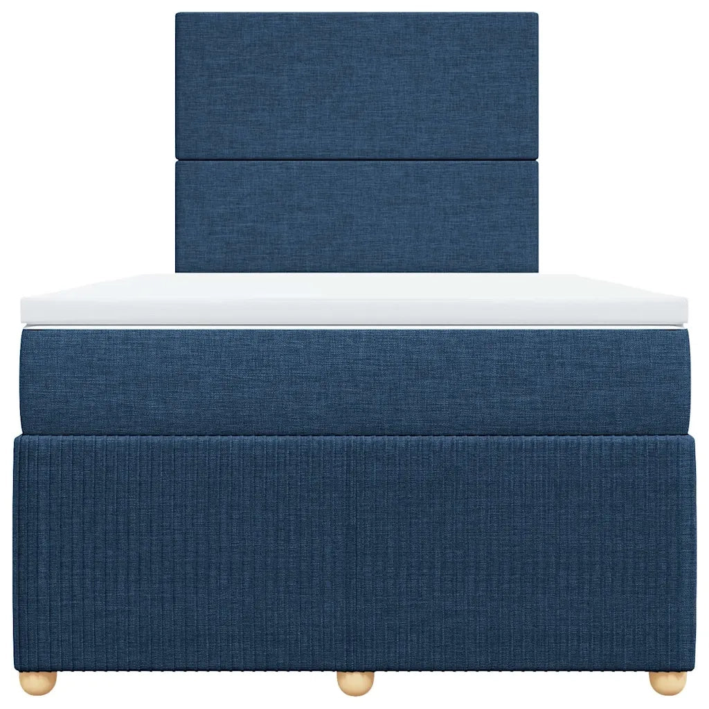 Giroletto a Molle con Materasso Blu 120x190 cm in Tessuto