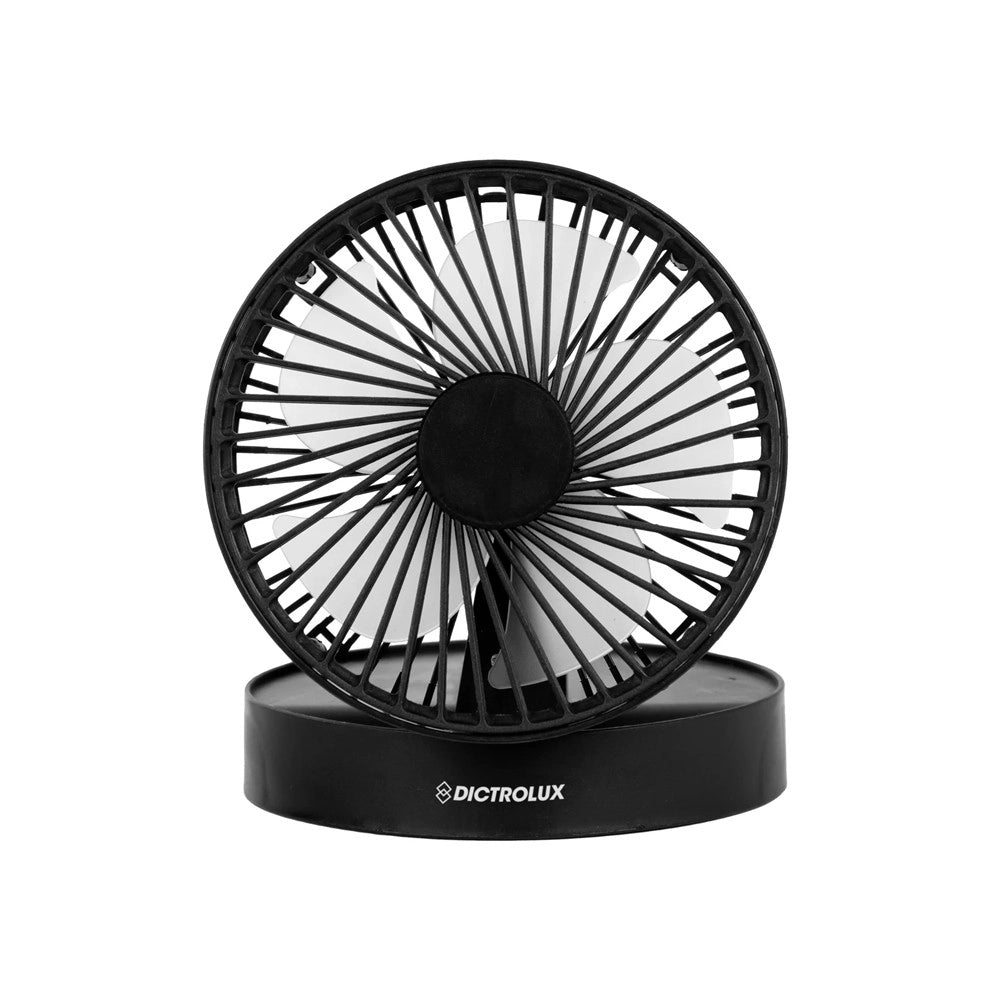 Trade Shop - Ventilatore Da Scrivania Pieghevole Ricaricabile Usb 5 Watt 3 Velocità Altezza Regolabile -