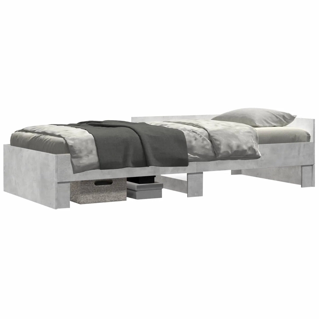 Struttura letto con testata Grigio Cemento 80 x 200 cm 8009040