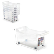 Cesta Organizer Milleusi con Manici e Ruote 39 x 38 x 26 cm