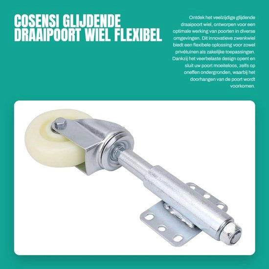 Poortwiel Robusto 100 mm con Design a Sfera di 360° Girevole - Capacità di Carico 120 kg - Struttura in Nylon e Metallo - Ammortizzazione di Shock - Veerbelast e Heavy Duty