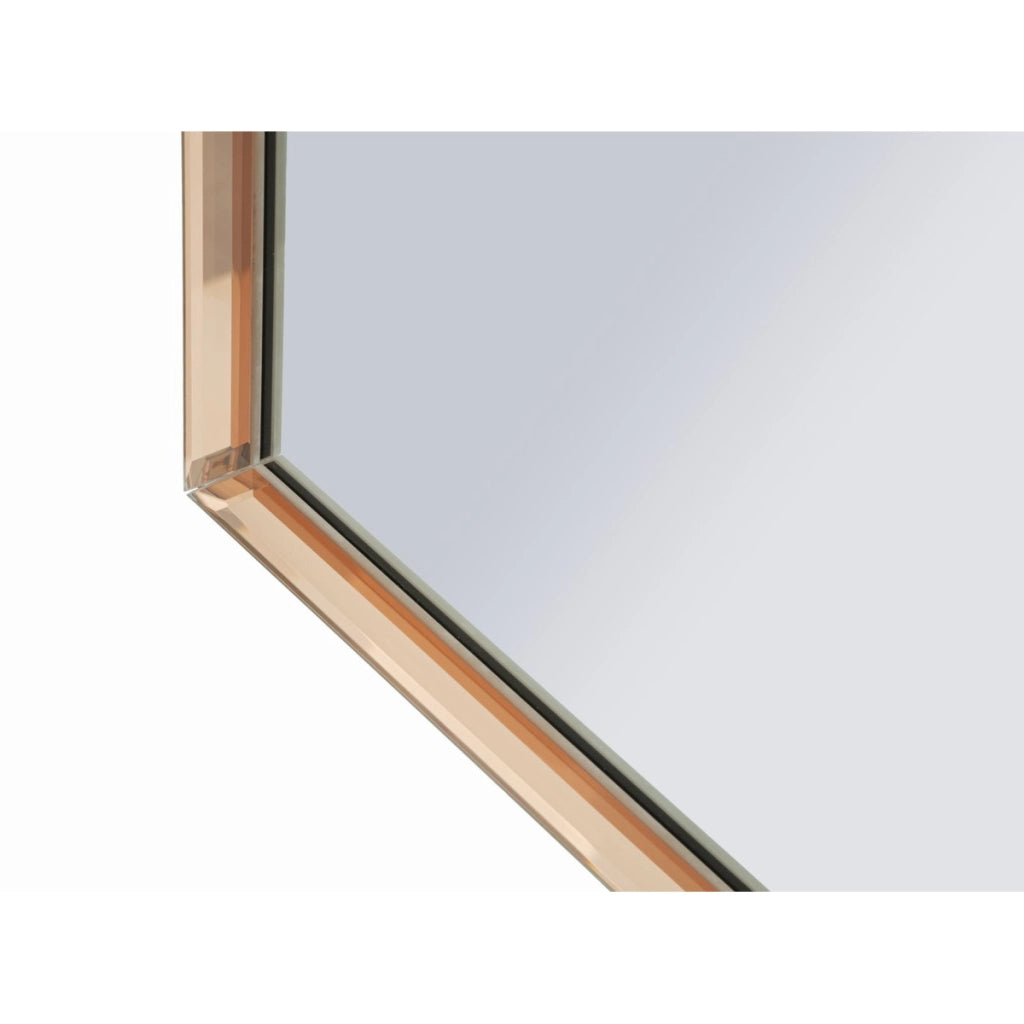 Specchio con Cornice Classico 6, Rosa, MDF, 100x62x1 cm